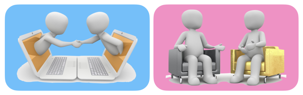 Graphic - Online and face to face meetings 