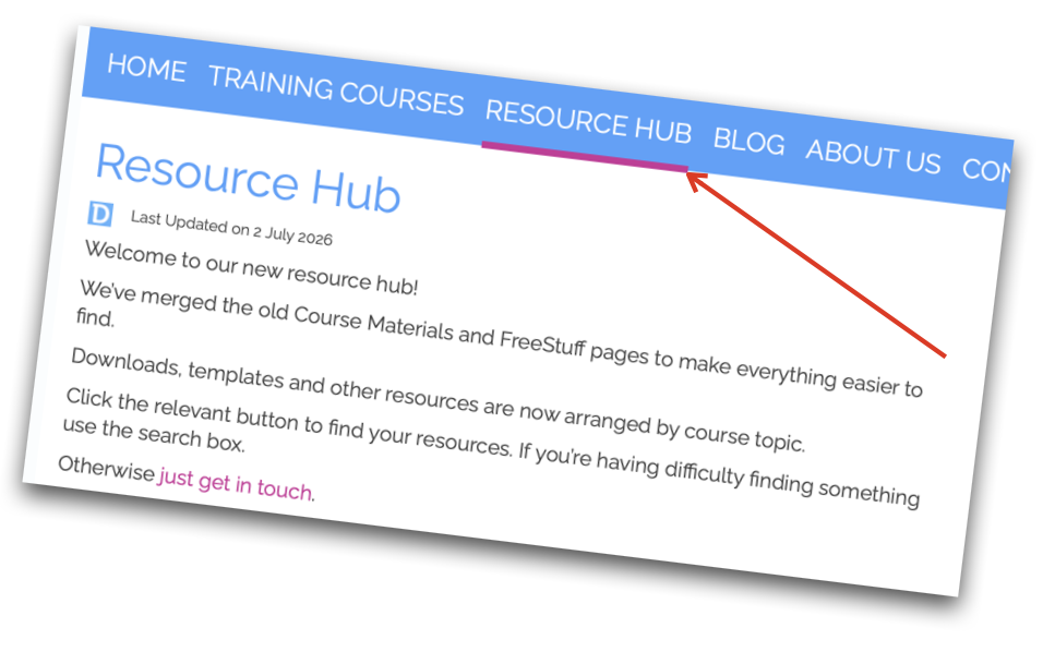 Screenshot showing Resource Hub
